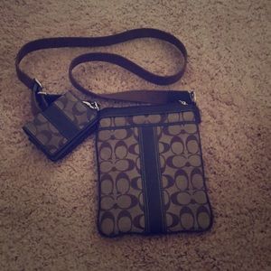 Coach signature crossbody and wallet